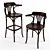 Modern Leather Bar Stool 3D model small image 1