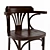 Modern Leather Bar Stool 3D model small image 3