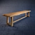 Rustic Wooden Bench 3D model small image 1