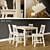 dCor design 5-piece Dining Set - Stylish and Functional 3D model small image 1