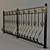 Elegant Wrought Fence 3D model small image 1