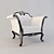 Neoclassical Comfort: Caesar Palace Armchair 3D model small image 1