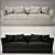 Modern Meridiani Quinn Deco Sofa 3D model small image 1