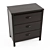 Brown Brusali 3-Drawer Dresser 3D model small image 2