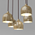 Natural Wood Pendant Light 3D model small image 1