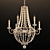 Gesso Finish 6-Light Chandelier 3D model small image 1