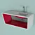 Italian Althea Ceramica Design Outline Sink 3D model small image 1