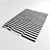 Striped Monochrome Rug 3D model small image 1