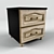 Classic Style Bedside Table 3D model small image 1
