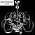 Elegant Luxor Chandelier by BAROVIER&TOSO 3D model small image 1
