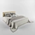 Marika Bed: Stylish Aluminum Accents, Birch Snow Color 3D model small image 1