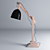 Architect Lamp | 70cm Height | Metal/Wood | Black/White 3D model small image 2