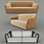 Elegant Smania GRAMERCY Sofa 3D model small image 1