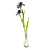 Elegant Iris Branch in Vase 3D model small image 2