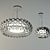 Elegant Glass Chandeliers 3D model small image 1