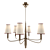 Antique Nickel Farlane Chandelier - 6 Light 3D model small image 1