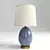 Elegant Blue Egg Lamp 3D model small image 1
