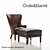 Crate&Barrel Dylan Leather Chair 3D model small image 1