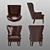 Crate&Barrel Dylan Leather Chair 3D model small image 3