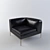 Modular Leather Corner Chair 3D model small image 1