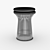 Elegant Steel Stool 3D model small image 1