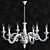 Elegant Crystal Wood Ceiling Lamp 3D model small image 1