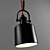 Industrial Black Pendant Lamp 3D model small image 2
