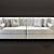 Elegant 3-Seater Sofa: JSB-8871-1 3D model small image 1