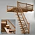 Space-Saving Santos Dumont Stair 3D model small image 1