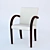 Luxe Italian Linda Dining Chair 3D model small image 2