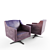 Elegant Leather Chair 3D model small image 1