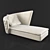 Modern Asymmetrical Upholstered Armchair 3D model small image 2