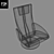 German-made FSM Mate Armchair | High-poly Unwrapped Basemesh | Vray Materials 3D model small image 3