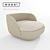 Sleek Bart Armchair: The Perfect Blend of Style and Comfort 3D model small image 1
