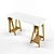 Elegant Wooden Table 3D model small image 3