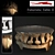 Futuristic Wood Table: iNeo Design 3D model small image 1