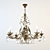 Elegant Floral Chandelier 3D model small image 1