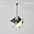 Vintage ANGELO LELII Ceiling Light 3D model small image 1