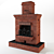 Handcrafted Fireplace: Detailed, High-Polygon Model 3D model small image 1