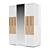 TATOO Mirrored Door Cabinet: Stylish Storage Solution 3D model small image 1