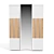 TATOO Mirrored Door Cabinet: Stylish Storage Solution 3D model small image 2