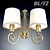 Blitz 9239-08 Sconce: Elegant Metal and Fabric Design 3D model small image 1