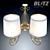 Blitz 9239-08 Sconce: Elegant Metal and Fabric Design 3D model small image 3