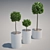 Assorted Bushes Set: Small, Medium, Large - Perfect for Scenic Displays 3D model small image 1