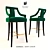 Elegant Eanda Bar Chair Set 3D model small image 1
