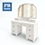 White Vanity Table with Mirror & Drawers 3D model small image 1