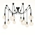 Vintage Edison Chandelier 3D model small image 1