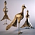 Graceful Avian Art Sculpture 3D model small image 1