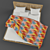 Modern Wooden Bed with Bedding 3D model small image 3