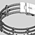 Anchor Chain Men's Bracelet 3D model small image 2